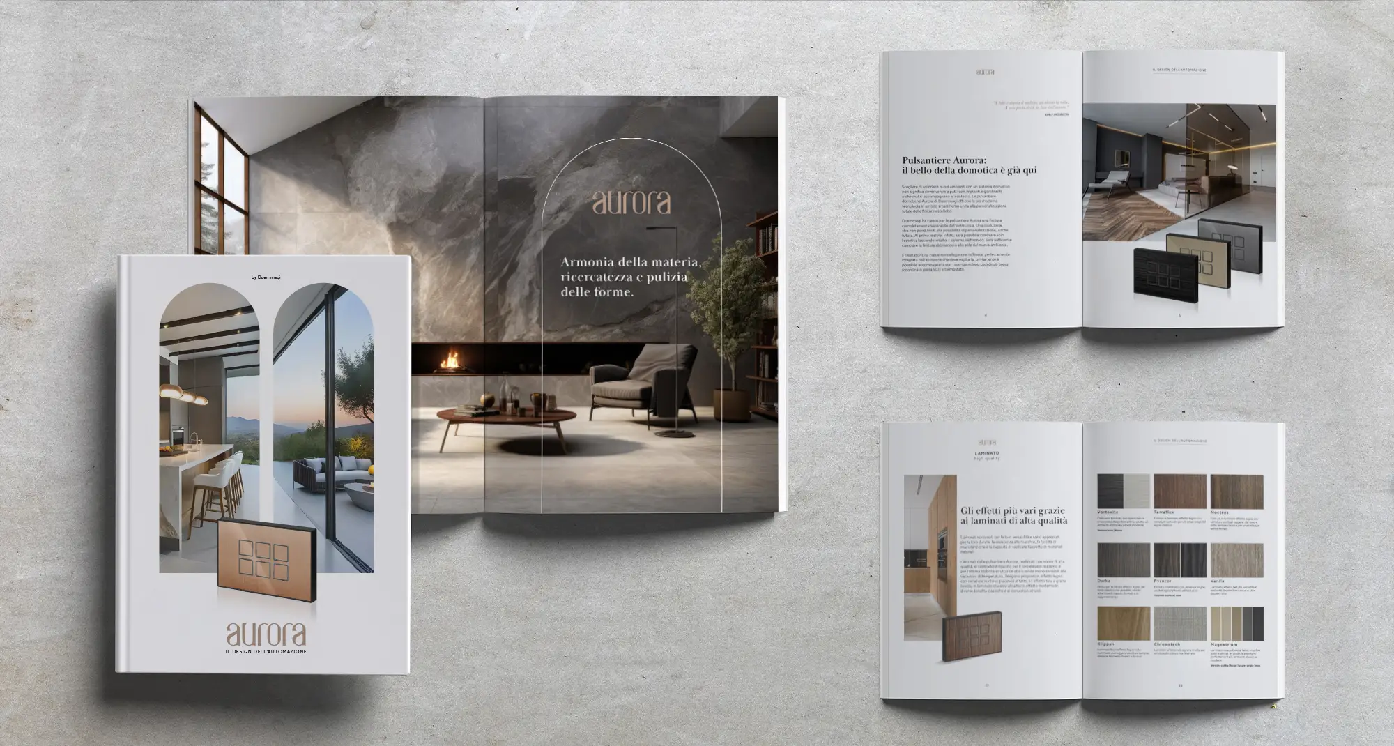 Less is More ADV - Concpet della brochure del brand Aurora