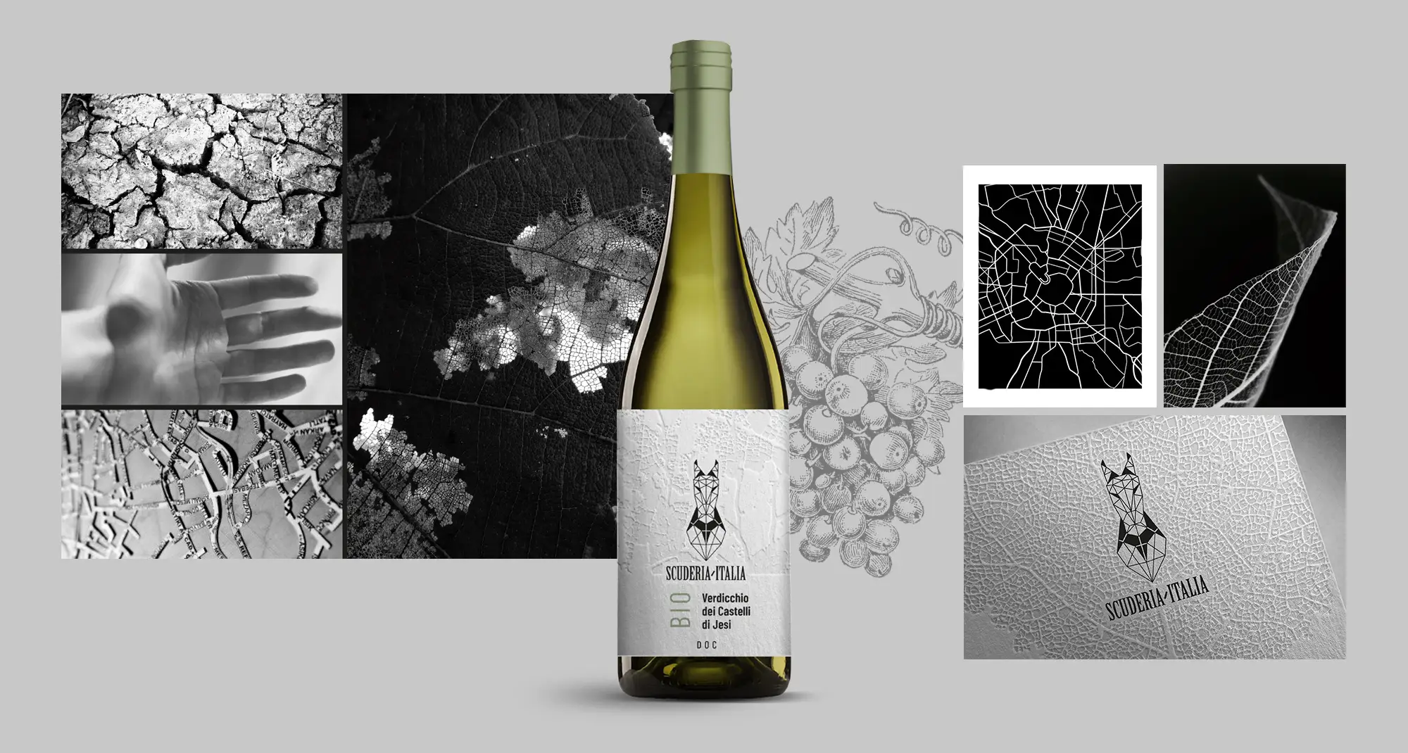 Less is More ADV - Concept dell'etichetta del vino del brand Scuderia Italia